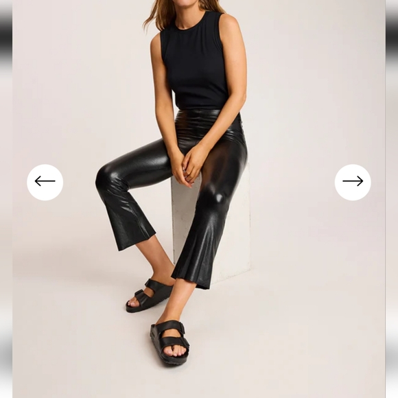 Commando Faux leather Crop Flare Pants - Picture 2 of 8